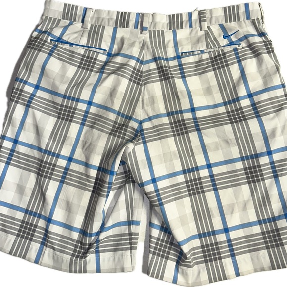 Nike Golf‎ Tour Performance Dri-Fit Shorts Blue Gray White Plaid Size 40 - Picture 5 of 5
